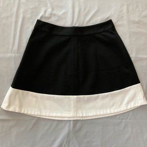 Ann Taylor Loft Color Block Black and White Skirt